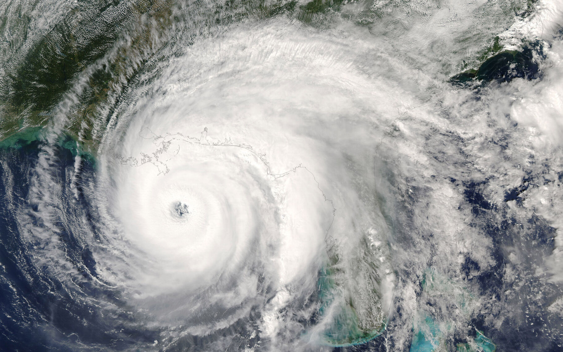hurricane satellite view